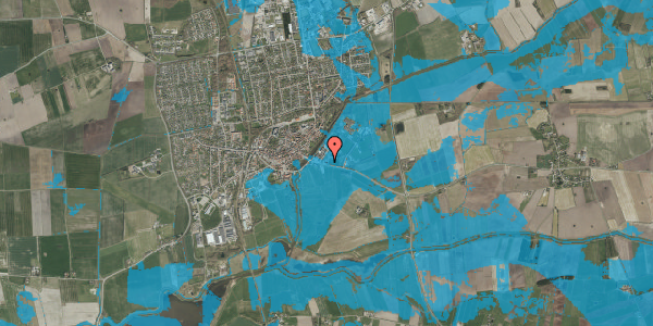 Oversvømmelsesrisiko fra vandløb på Sønderlandevej 8, 6270 Tønder