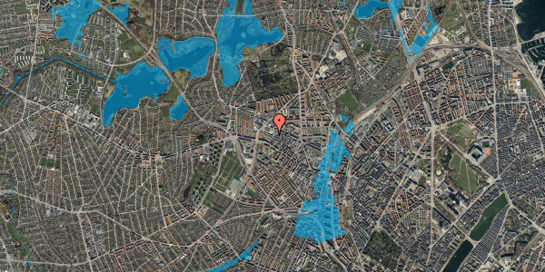 Oversvømmelsesrisiko fra vandløb på Møntmestervej 49, st. tv, 2400 København NV
