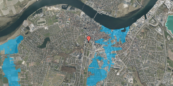 Oversvømmelsesrisiko fra vandløb på Europa Plads 2, 9000 Aalborg