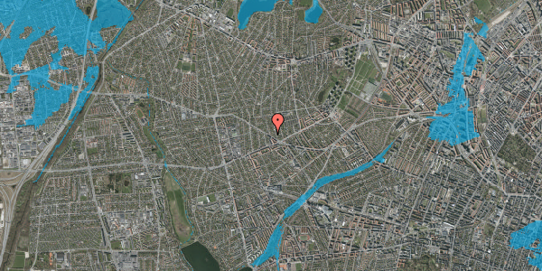 Oversvømmelsesrisiko fra vandløb på Slotsherrensvej 10, 2720 Vanløse