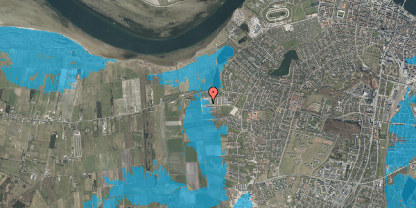 Oversvømmelsesrisiko fra vandløb på Ferskenvej 95, 9000 Aalborg