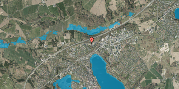 Oversvømmelsesrisiko fra vandløb på Prins Christians Vænge 16, 8660 Skanderborg
