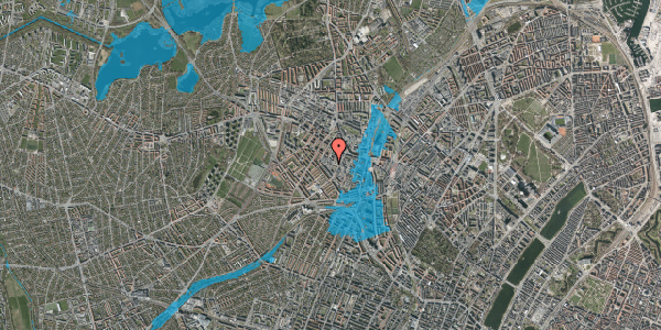 Oversvømmelsesrisiko fra vandløb på Tranevej 16, 2400 København NV