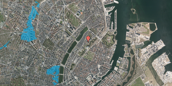 Oversvømmelsesrisiko fra vandløb på Upsalagade 1, 1. 2, 2100 København Ø