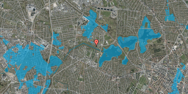 Oversvømmelsesrisiko fra vandløb på Hf. Husumhave 219, 2700 Brønshøj