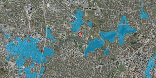 Oversvømmelsesrisiko fra vandløb på Hf. Husumhave 204, 2700 Brønshøj