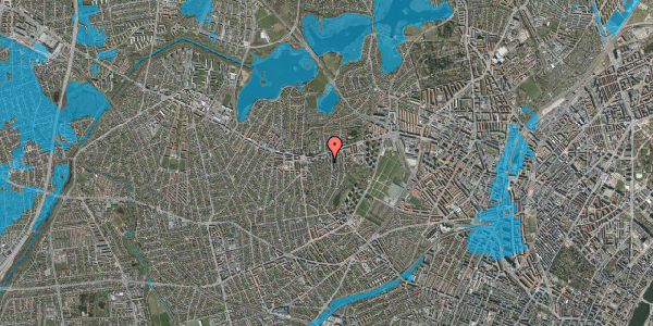 Oversvømmelsesrisiko fra vandløb på Tuxensvej 5, 2700 Brønshøj