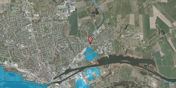Oversvømmelsesrisiko fra vandløb på Udbyhøjvej 154, 8930 Randers NØ
