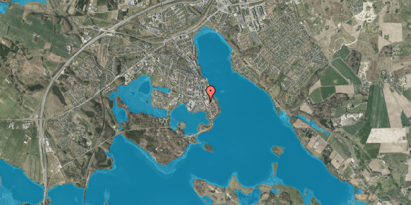 Oversvømmelsesrisiko fra vandløb på Adelgade 42A, 1. mf, 8660 Skanderborg