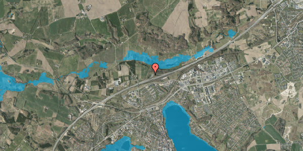 Oversvømmelsesrisiko fra vandløb på Østjyske Motorvej 514, 8660 Skanderborg
