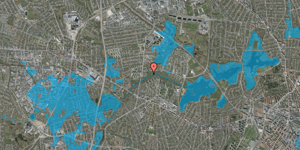 Oversvømmelsesrisiko fra vandløb på Hf. Husumhave 111, 2700 Brønshøj
