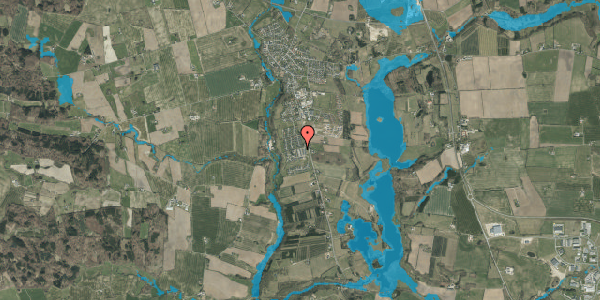 Oversvømmelsesrisiko fra vandløb på Elkærholmparken 4C, 6040 Egtved