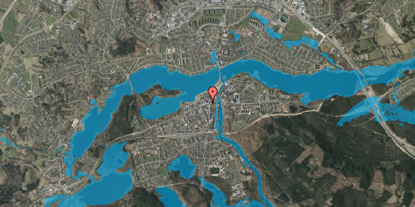 Oversvømmelsesrisiko fra vandløb på Torvet 10C, 8600 Silkeborg
