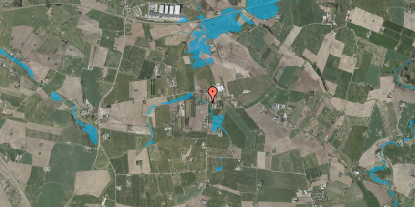 Oversvømmelsesrisiko fra vandløb på Fælledvej 12, 7171 Uldum