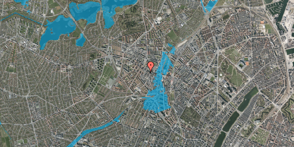 Oversvømmelsesrisiko fra vandløb på Tranevej 4, 2400 København NV