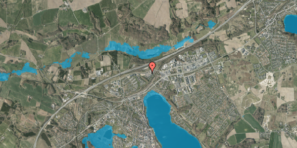 Oversvømmelsesrisiko fra vandløb på Prins Christians Vænge 30, 8660 Skanderborg