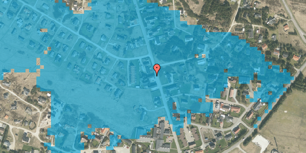 Oversvømmelsesrisiko fra vandløb på Krovej 15C, 7700 Thisted