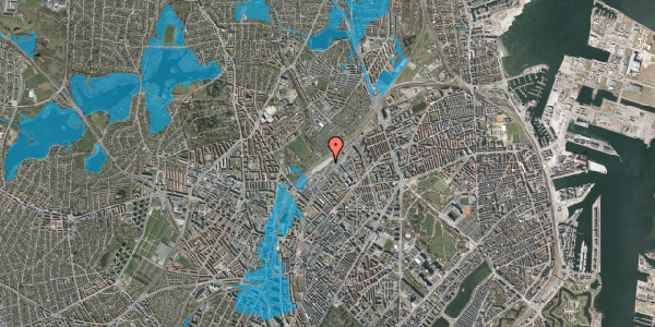 Oversvømmelsesrisiko fra vandløb på Vingelodden 8, 2200 København N