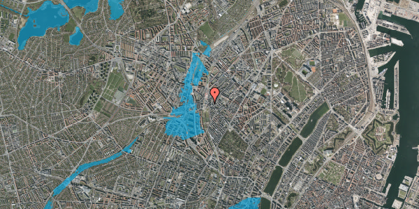 Oversvømmelsesrisiko fra vandløb på Nørrebrogade 203, st. , 2200 København N