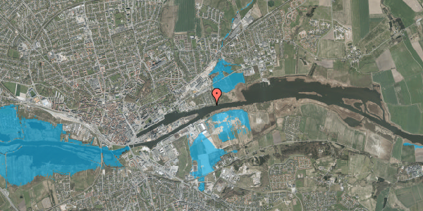 Oversvømmelsesrisiko fra vandløb på Bådevænget 42, 8930 Randers NØ