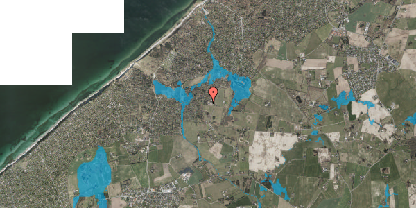 Oversvømmelsesrisiko fra vandløb på Stokkebrovej 44, 3210 Vejby