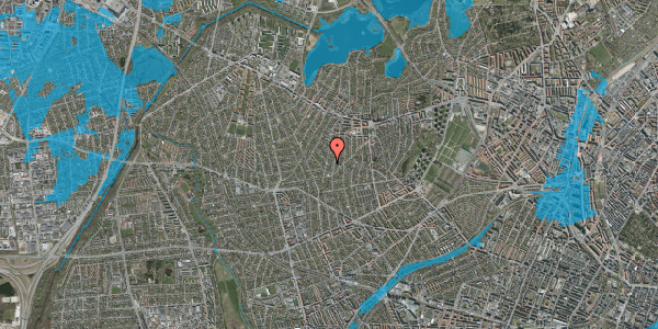 Oversvømmelsesrisiko fra vandløb på Havdrupvej 67B, 2700 Brønshøj