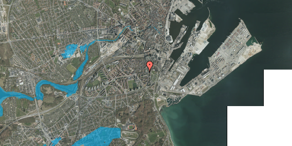 Oversvømmelsesrisiko fra vandløb på Odensegade 15, 8000 Aarhus C