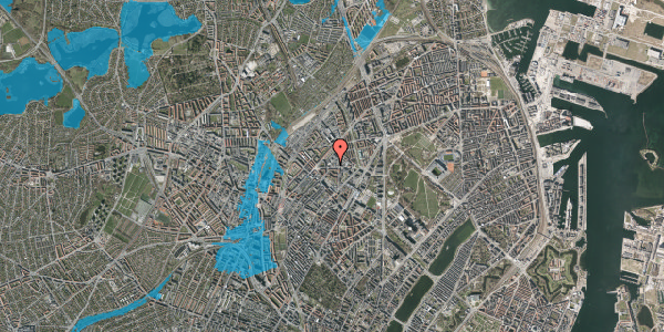 Oversvømmelsesrisiko fra vandløb på Sigurdsgade 27, 1. 6, 2200 København N
