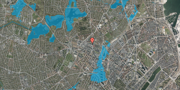 Oversvømmelsesrisiko fra vandløb på Dortheavej 3, st. 27, 2400 København NV