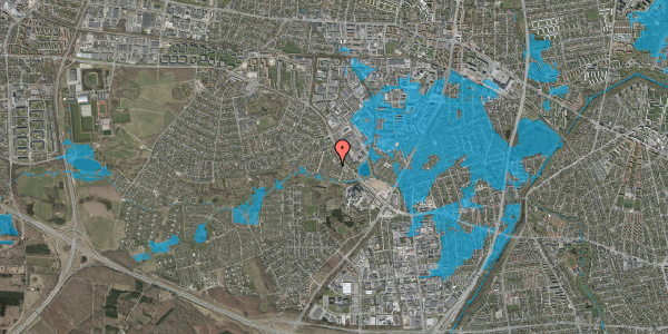 Oversvømmelsesrisiko fra vandløb på Øster Hanevad 13, 2740 Skovlunde