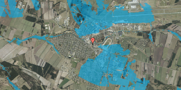 Oversvømmelsesrisiko fra vandløb på Vejlevej 6, st. , 7190 Billund