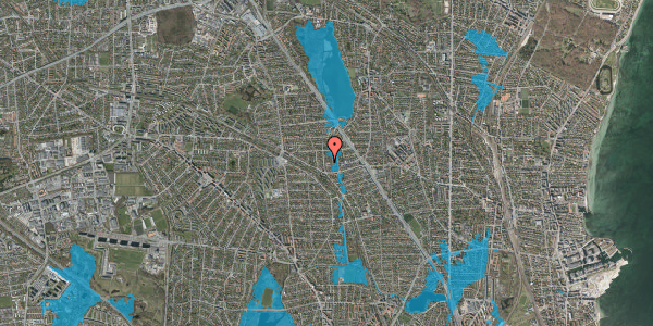 Oversvømmelsesrisiko fra vandløb på Tuborg Haveby 68, 2820 Gentofte