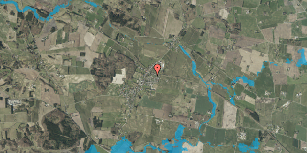 Oversvømmelsesrisiko fra vandløb på Refshaven 37, 7321 Gadbjerg