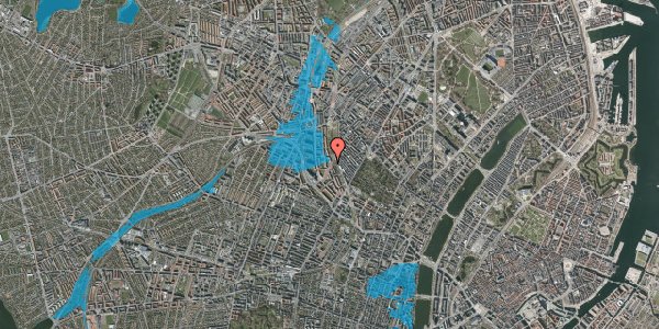 Oversvømmelsesrisiko fra vandløb på Stefansgade 40, 2200 København N