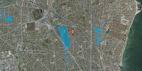 Oversvømmelsesrisiko fra vandløb på Mitchellsstræde 5, 1. 45, 2820 Gentofte