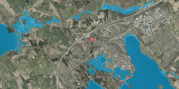 Oversvømmelsesrisiko fra vandløb på Nellikevej 33, 8660 Skanderborg
