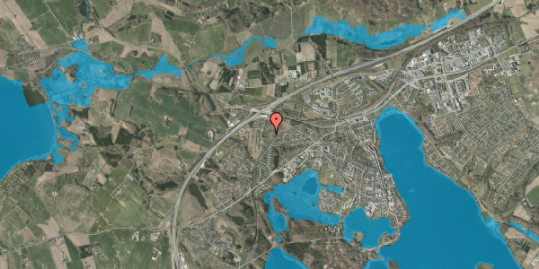 Oversvømmelsesrisiko fra vandløb på Lupinvej 21, 8660 Skanderborg