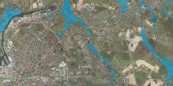Oversvømmelsesrisiko fra vandløb på Biskorupvej 2, 5240 Odense NØ