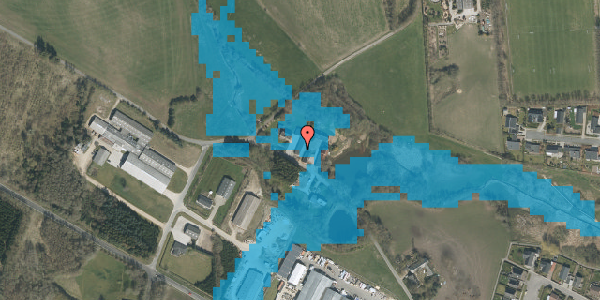 Oversvømmelsesrisiko fra vandløb på Møllevej 38A, 8881 Thorsø