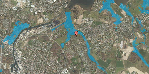 Oversvømmelsesrisiko fra vandløb på Martins Minde Havekoloni 82, 5240 Odense NØ