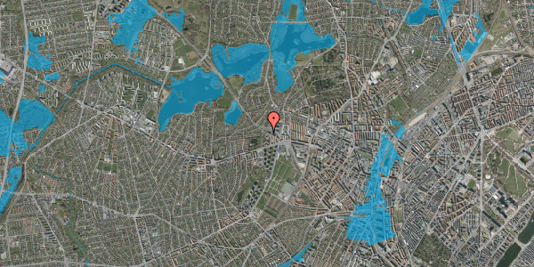 Oversvømmelsesrisiko fra vandløb på Hyrdevangen 36, 1. , 2700 Brønshøj