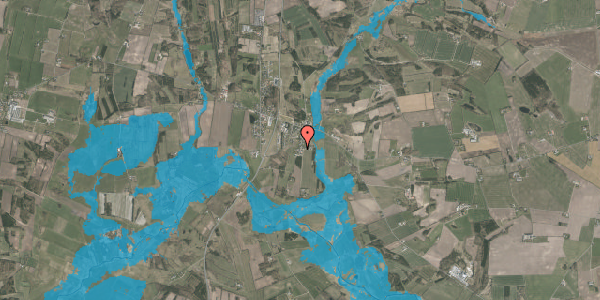 Oversvømmelsesrisiko fra vandløb på Møllebækvej 18C, 9632 Møldrup
