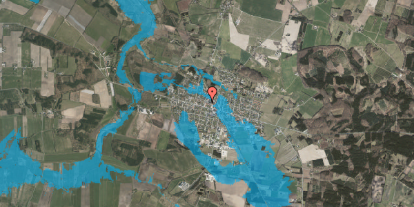 Oversvømmelsesrisiko fra vandløb på Centervej 17B, 1. , 8963 Auning