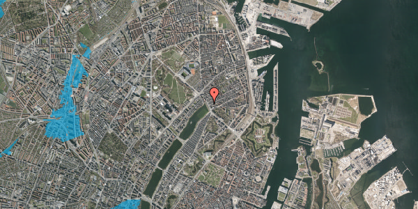 Oversvømmelsesrisiko fra vandløb på Østerbrogade 52, 2100 København Ø