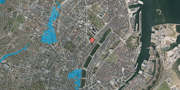 Oversvømmelsesrisiko fra vandløb på Læssøesgade 17, 2200 København N