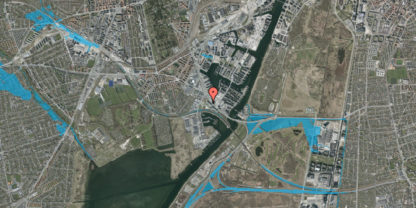 Oversvømmelsesrisiko fra vandløb på Molestien 7, 3. , 2450 København SV