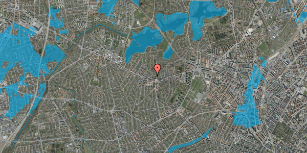 Oversvømmelsesrisiko fra vandløb på Præstegårds Allé 5, 2700 Brønshøj