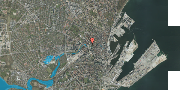 Oversvømmelsesrisiko fra vandløb på Møllegade 3A, 1. 9, 8000 Aarhus C