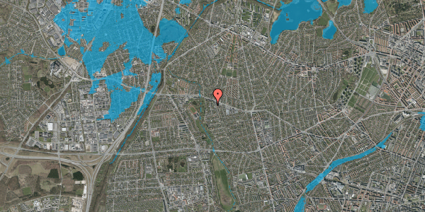 Oversvømmelsesrisiko fra vandløb på Nordbyvej 19B, 2720 Vanløse