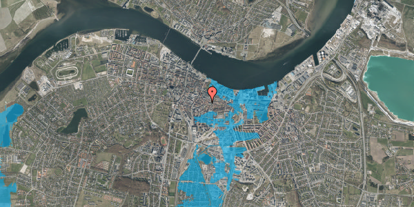 Oversvømmelsesrisiko fra vandløb på Hjelmerstald 13, 9000 Aalborg